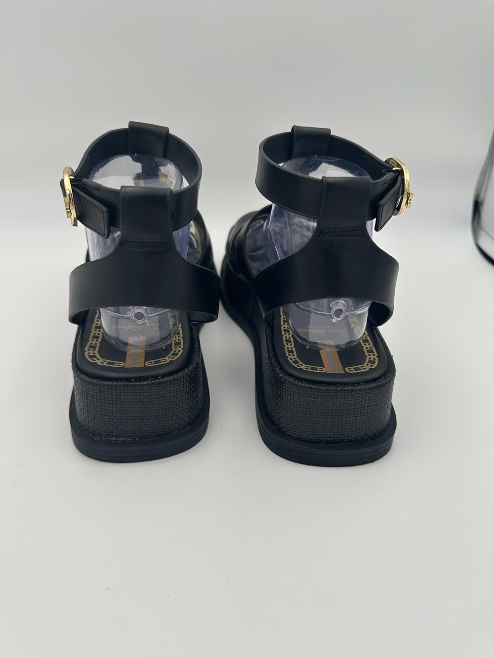 Sam Edelman NAIMA Black Leather Platform Gladiator Sandals Size 8.5 - Picture 2 of 9